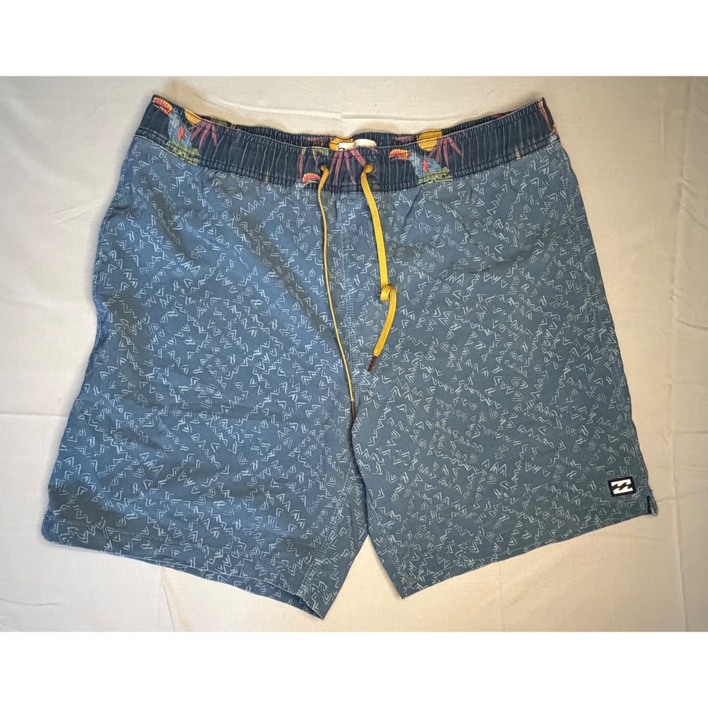 Billabong Sundays Layback Board Shorts Mens  Large Blue Recycled‎ Stretch Surf